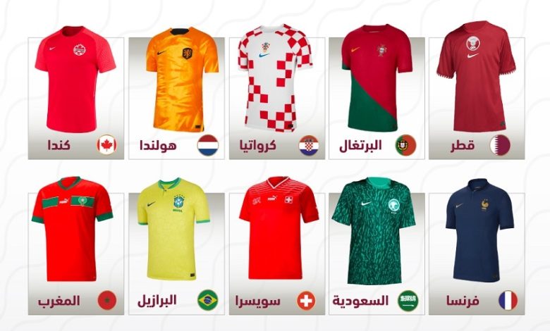 تعرف على القمصان الجديدة للمنتخبات في كأس العالم قطر 2022 | Champions News