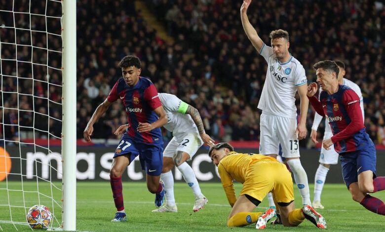 برشلونة يحسم تأهله لربع نهائي الشمبيونزليج بالفوز على نابولي 3-1